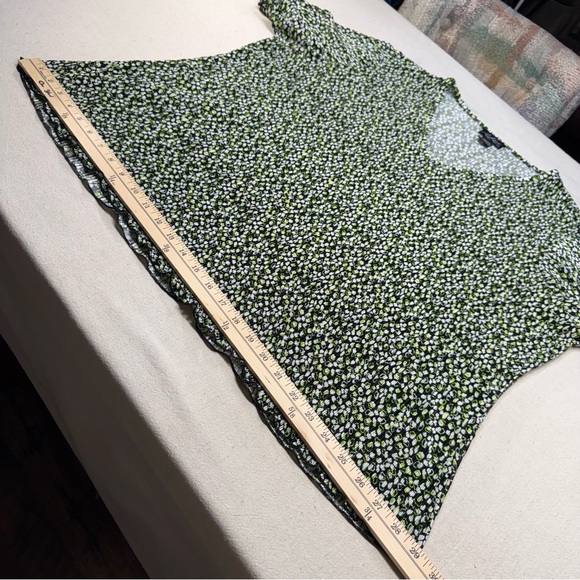 Russell Kemp Black, Green & White Blouse - Size 3X - Picture 11 of 13